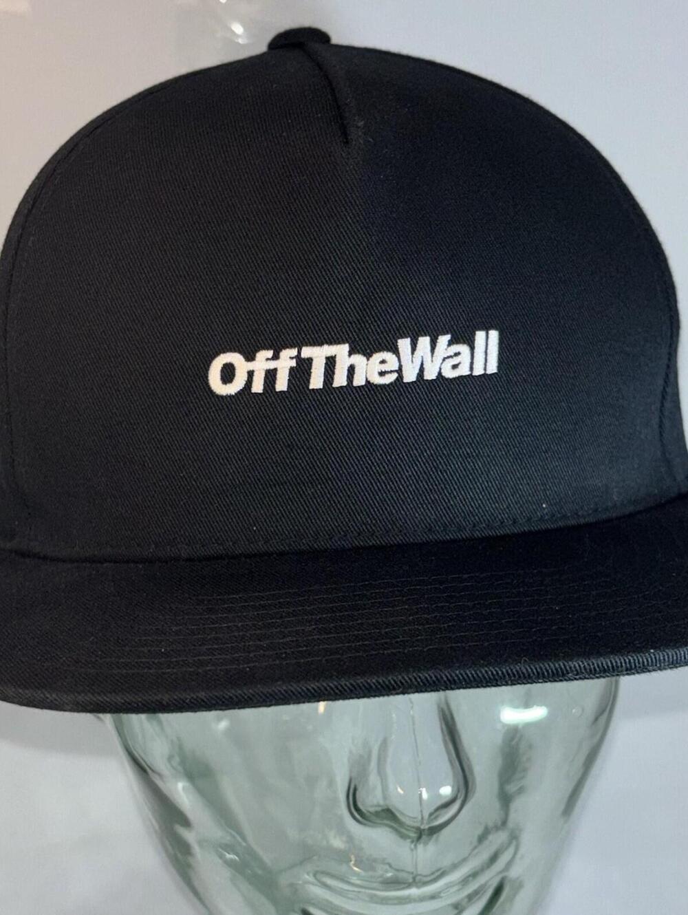Vans Hat Cap Snap Back Off The Wall Embroidered Flat Brim Skateboarding Mens